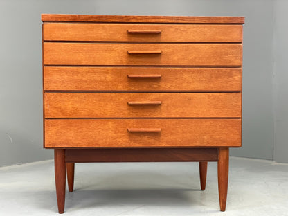 Vintage Chest Of Drawers Teak 1960s Danish Mid Century Bedroom Storage EB12608