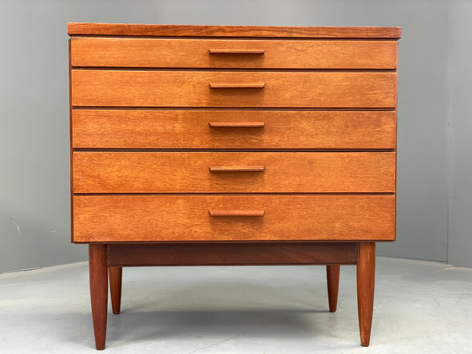 Vintage Chest Of Drawers Teak 1960s Danish Mid Century Bedroom Storage EB12608