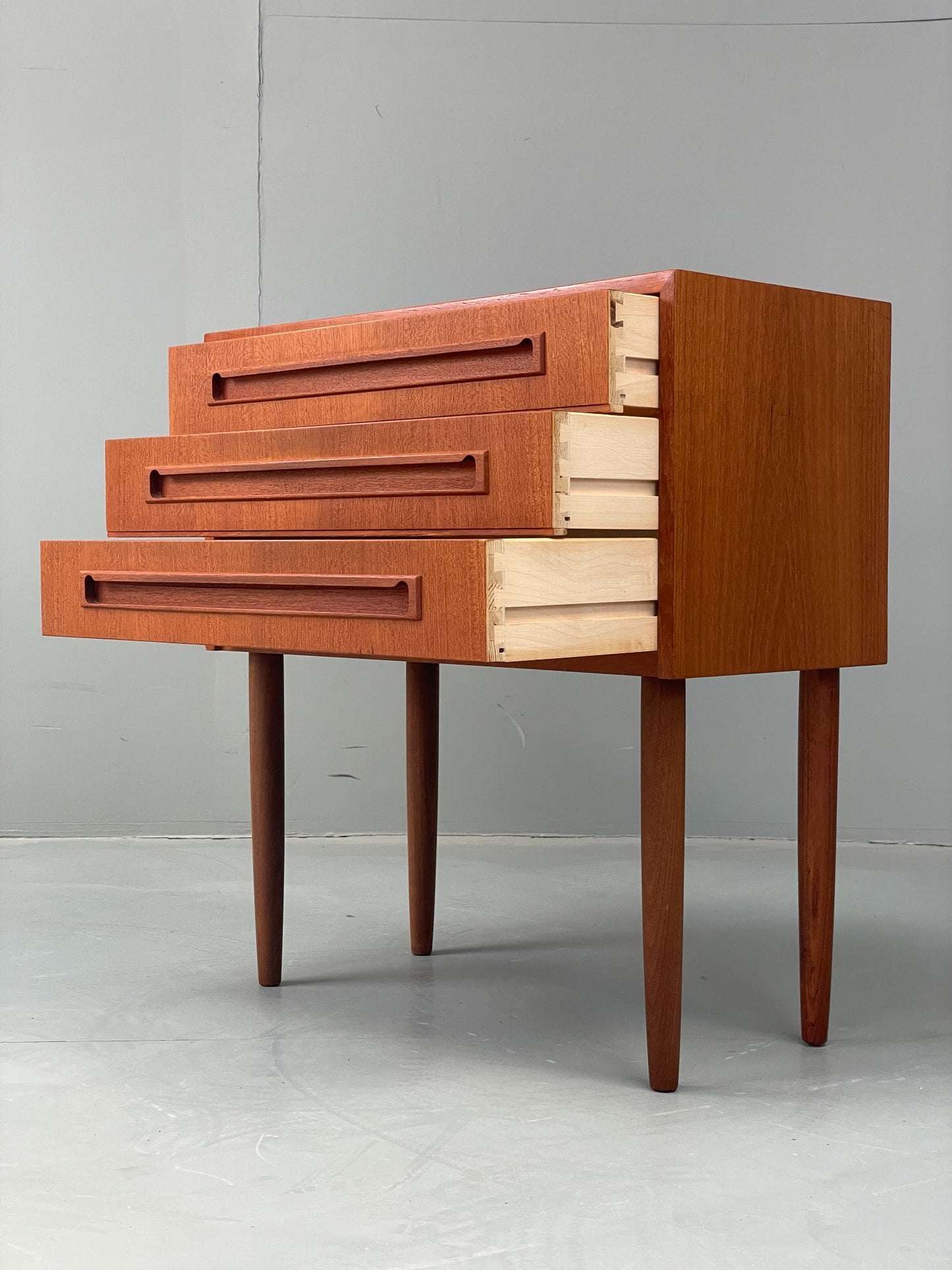 Vintage Chest Of Drawers Teak 1960s Danish Mid Century Small Bedside EB12606