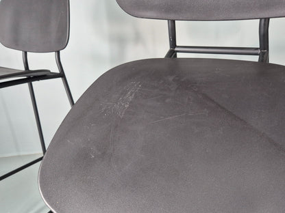 4 Tondina High Stools Infiniti Italian Design Black Plastic Pop Model  12998