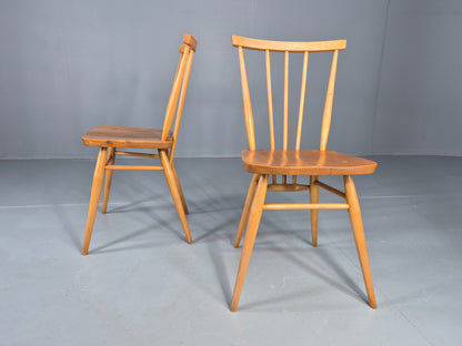 2 Vintage Ercol Dining Chairs Model 391 1960s Originals Retro MCM EB12484