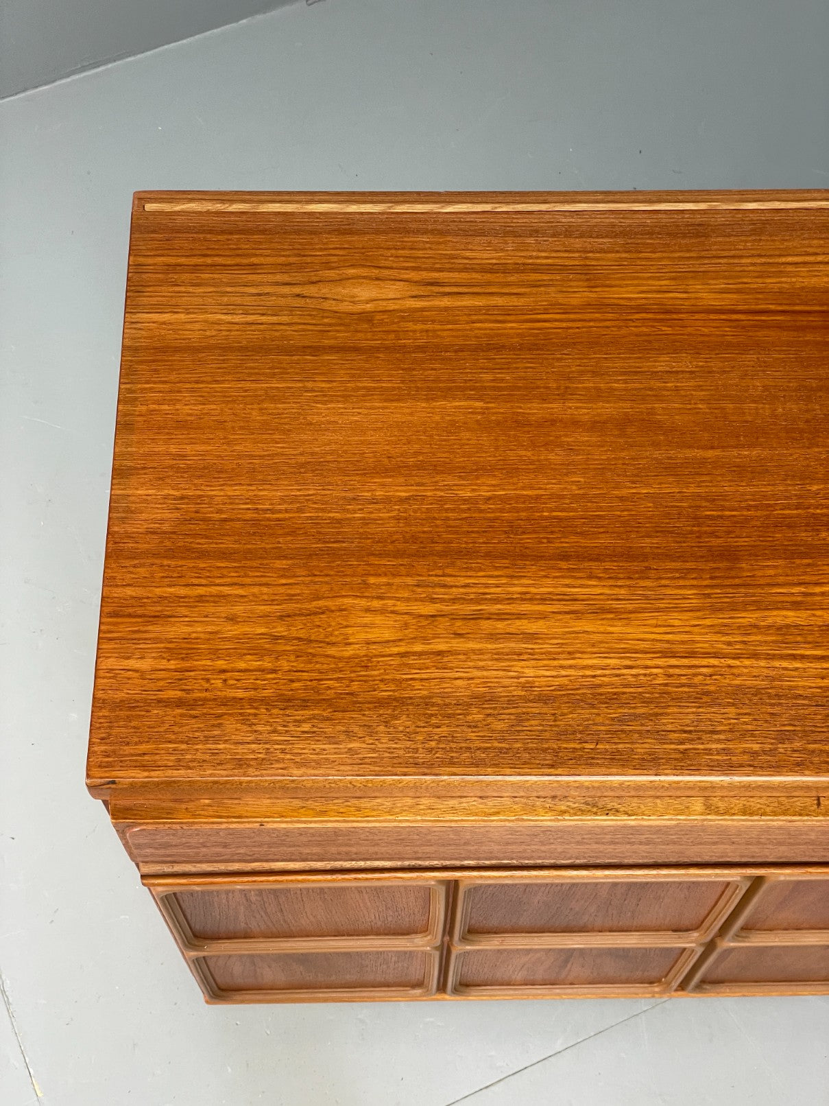 Vintage McIntosh Teak Sideboard 1970s Retro Drawers Squares Shelves EB12193