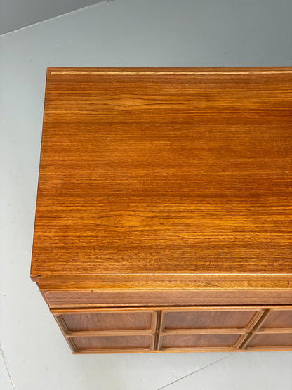 Vintage McIntosh Teak Sideboard 1970s Retro Drawers Squares Shelves EB12193
