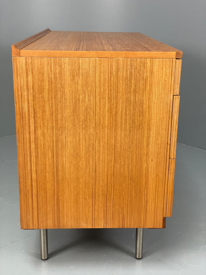 Vintage Chest Of Drawers Stag Fineline Birch Aluminium Retro Mid Century EB12967