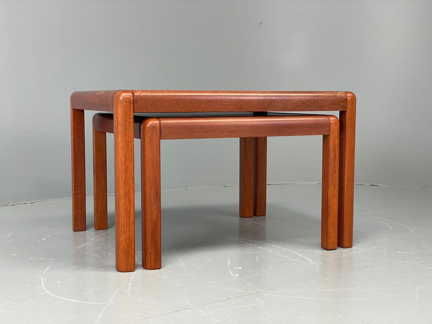 Vintage Teak Nesting Tables Retro 1970s Danish Design Side Table EB12217