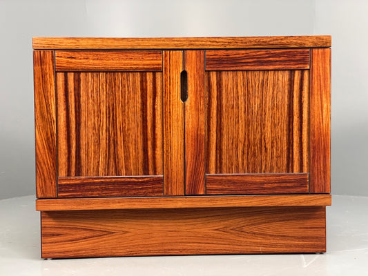 Vintage Swedish Cabinet 1980s Retro Chunky Record Storage EB13097