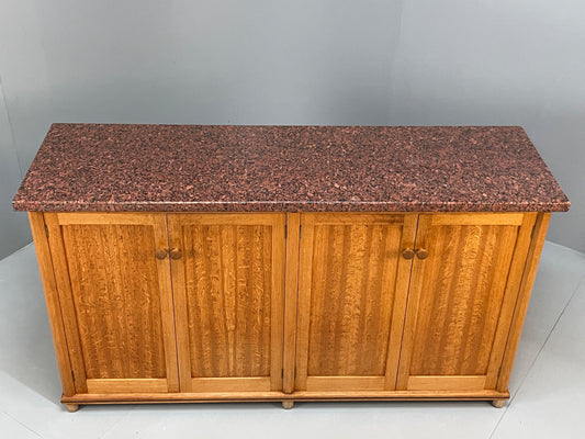 Modern Oak Granite Sideboard Solid Bespoke With Shelving Inlay EB13118