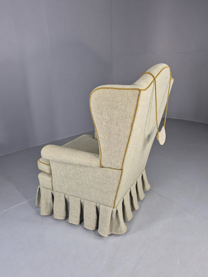 Vintage Danish Wing Back Armchair Cottage Style 1960s Retro Classic EB12672