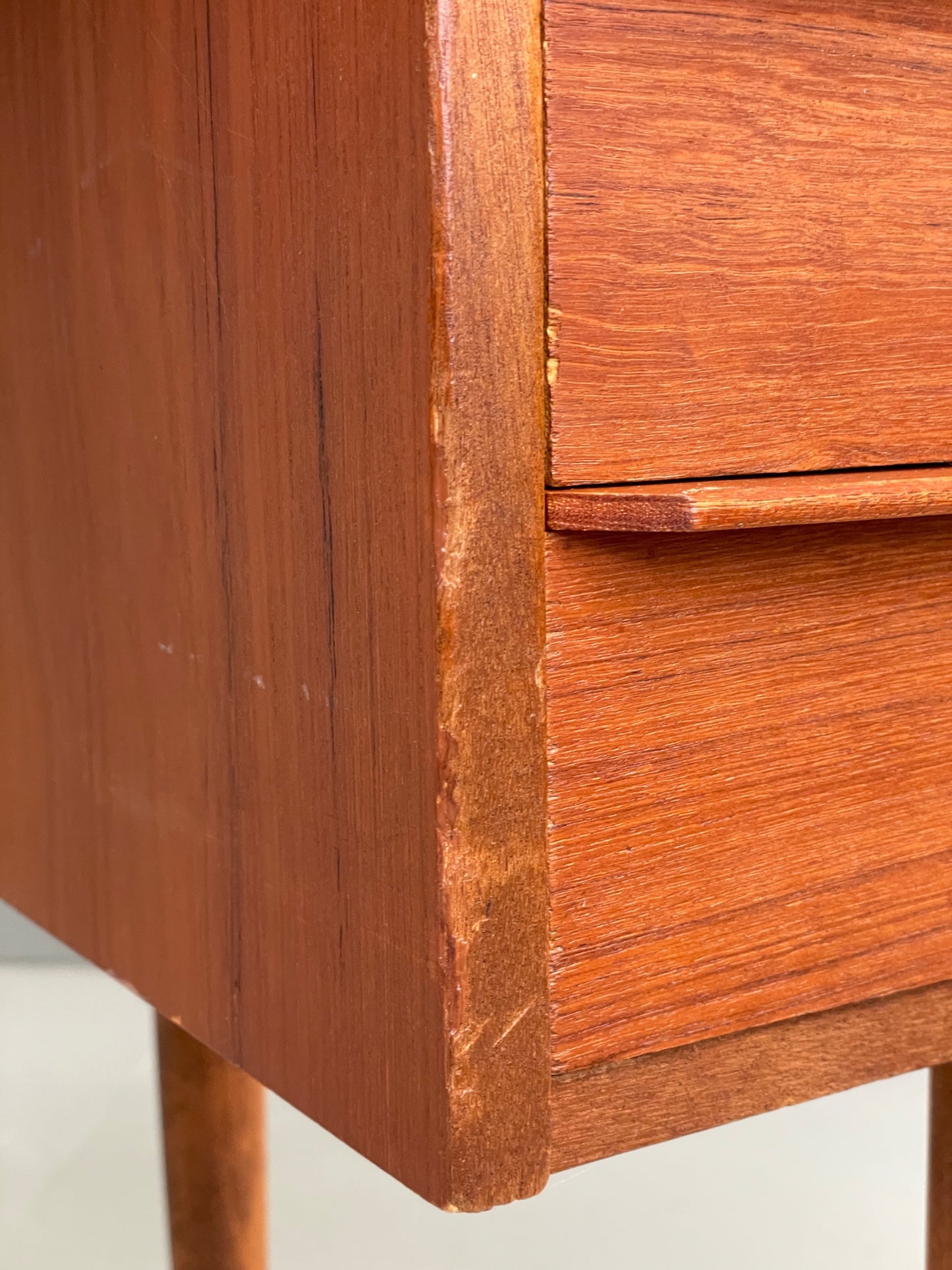 Vintage Danish Teak Desk Mid Century Retro Drawers Beech Legs EB12334