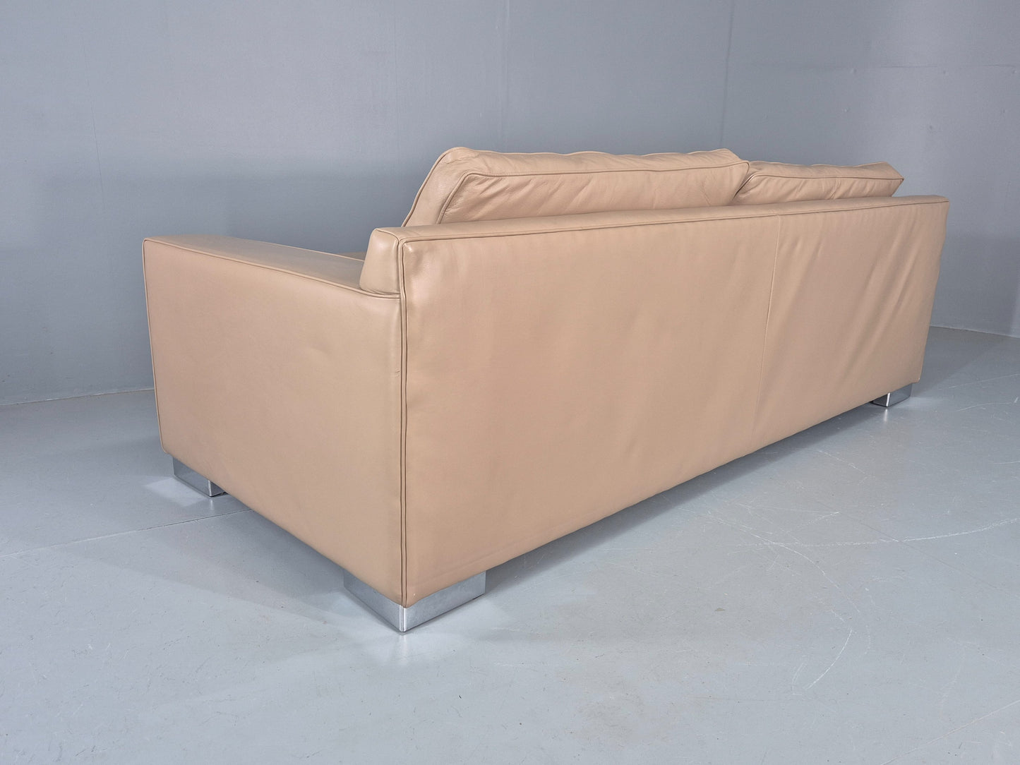 Modern Design 3 Seater Leather Sofa Moores Interiors Bespoke Quality EB11996