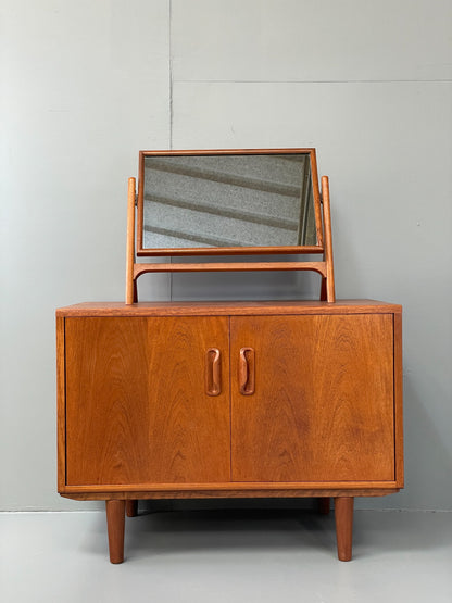 Vintage Mirror Vanity 1950s Mid Century Tilting Mahogany Retro EB12614