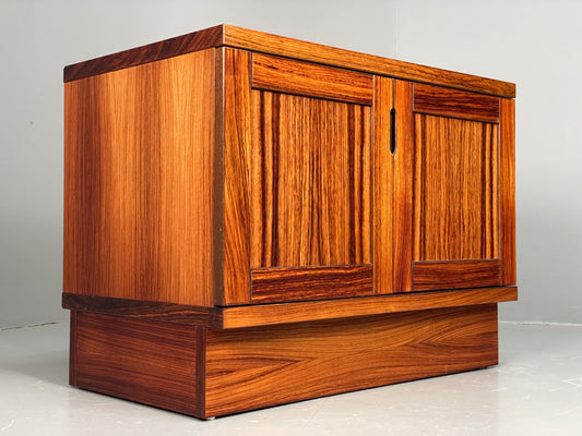 Vintage Swedish Cabinet 1980s Retro Chunky Record Storage EB13097