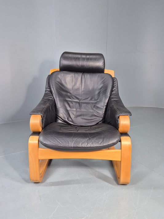 Vintage Danish Lounge Chair Skippers Apollo Mid Century 1970s Retro EB12124