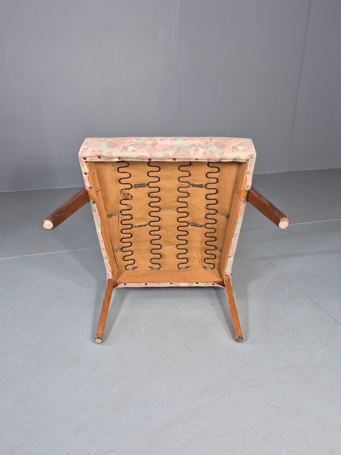 Vintage Danish Lounge Chair 1960s Mid Century Design Teak Frame EB12732