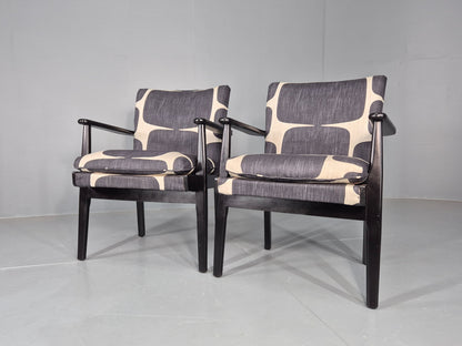 2 Vintage 1960s Lounge Chairs Parker Knoll New Upholstery EB11847
