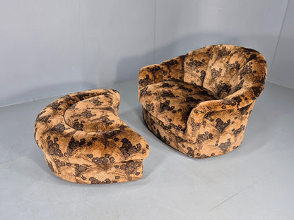 Vintage 1970s Chair and Footstool by Englender Retro Original EB12271
