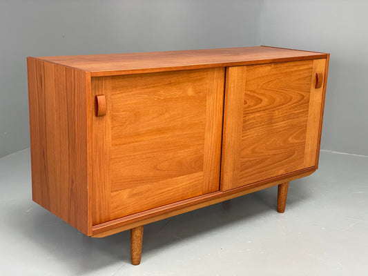 Vintage Teak Sideboard Domino Møbler Danish 1970s Retro Shelving EB12086