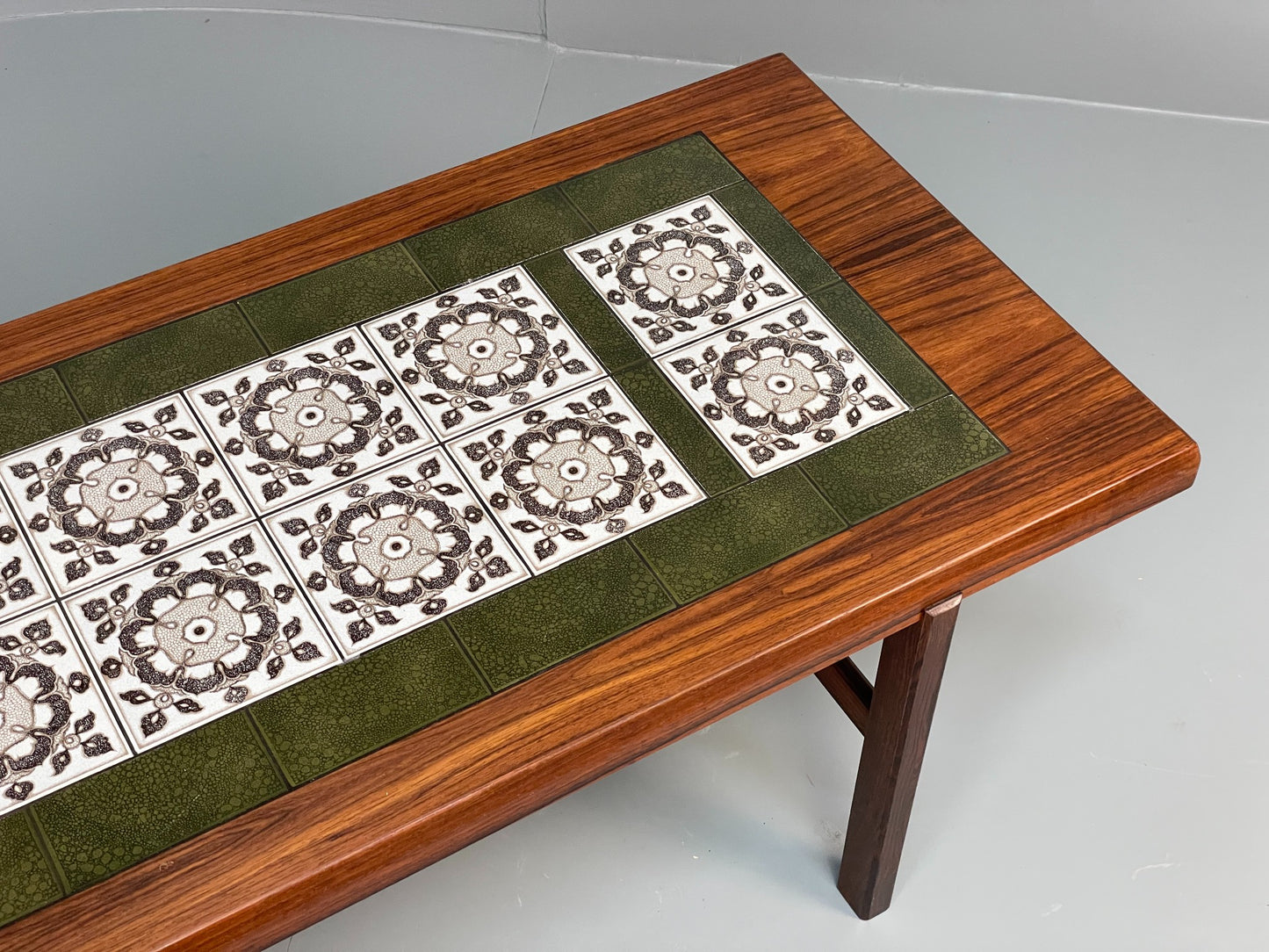 Vintage Rosewood Coffee Table 1960s Tile Topped By Arrebo Mid Century EB10871