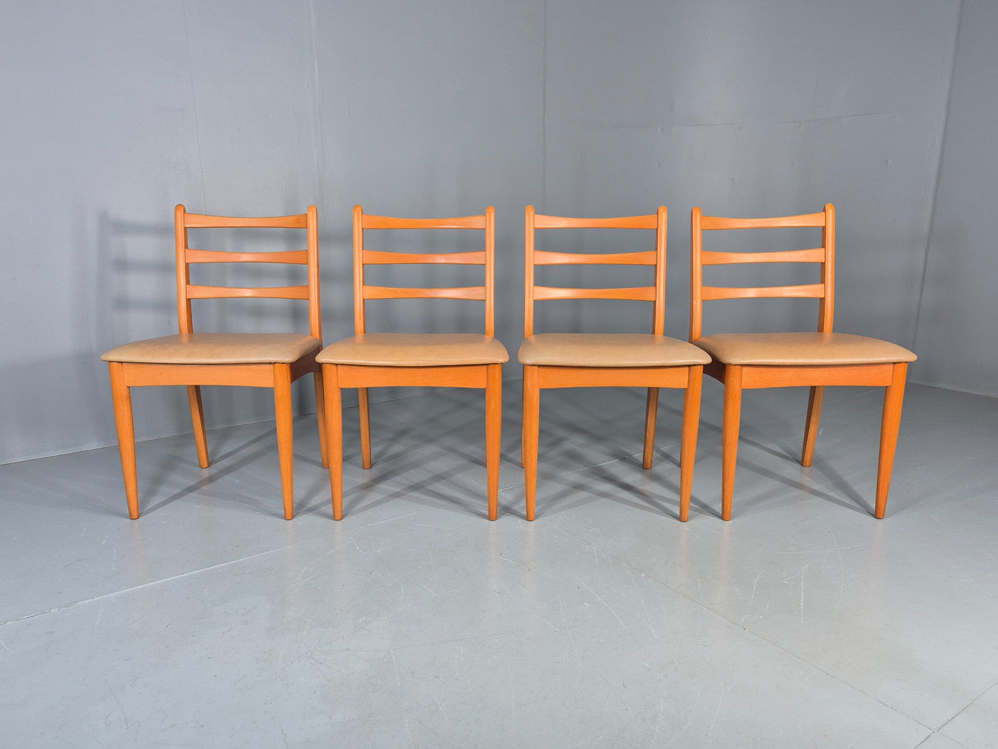4 Vintage Schreiber Dining Chairs 1970s Retro Mid Century Dining Chairs EB12183