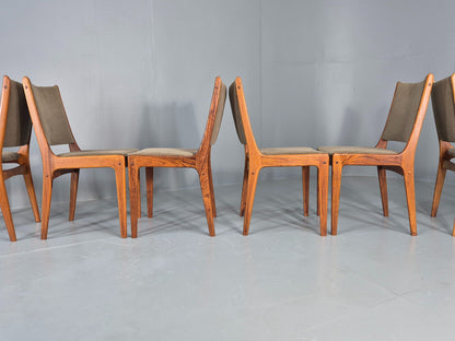 6 Vintage Uldum Danish Dining Chairs 1970s Retro Mid Century Rosewood EB11942