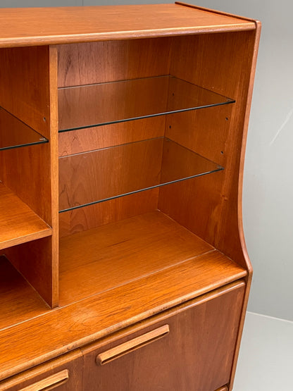 Vintage McIntosh Teak Highboard Wall Unit Shelving 1970s Retro Drawers EB12290