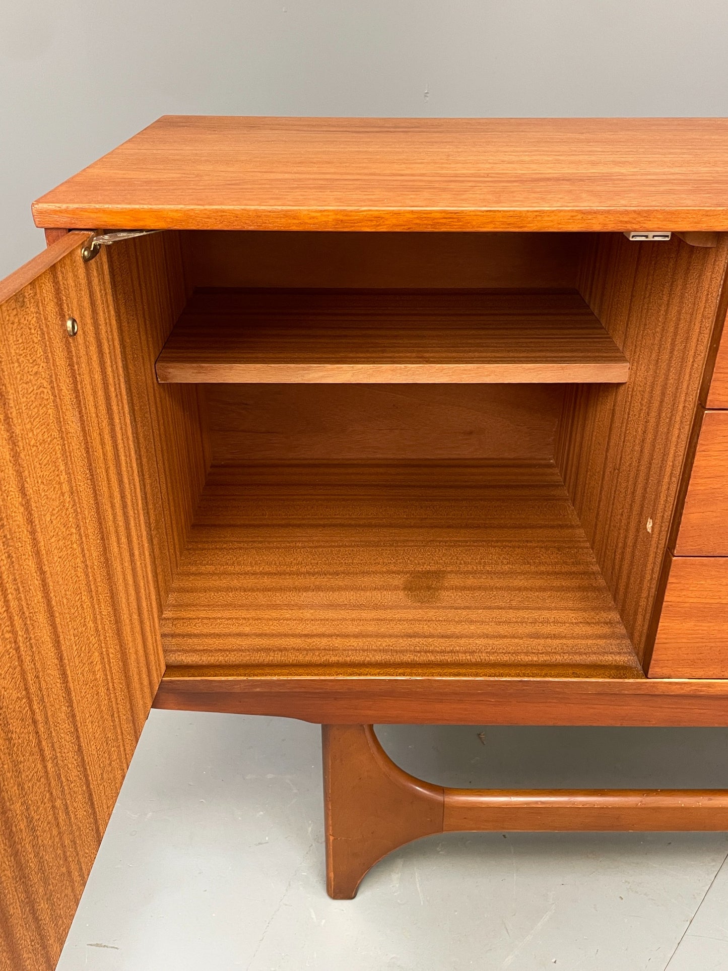 Vintage 1960s Teak Sideboard By Stonehill Retro Drawers Shelving EB12506