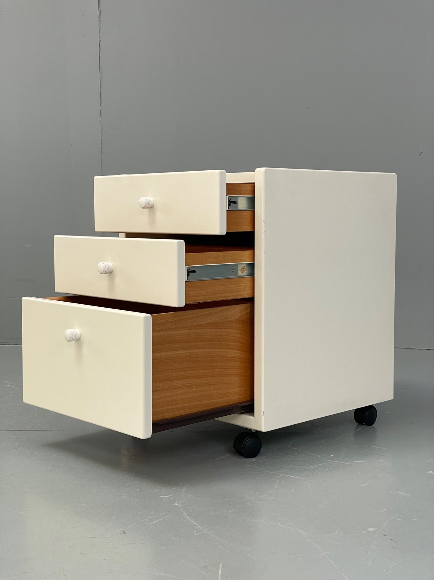 Vintage Hülsta Bedside Cabinet Chest of Drawers White 1990s EB12283