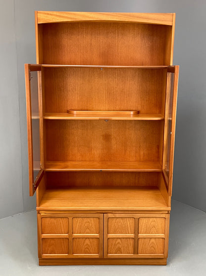 Vintage Nathan Wall Unit Teak Squares 1970s Retro Shelving Glazed EB11968