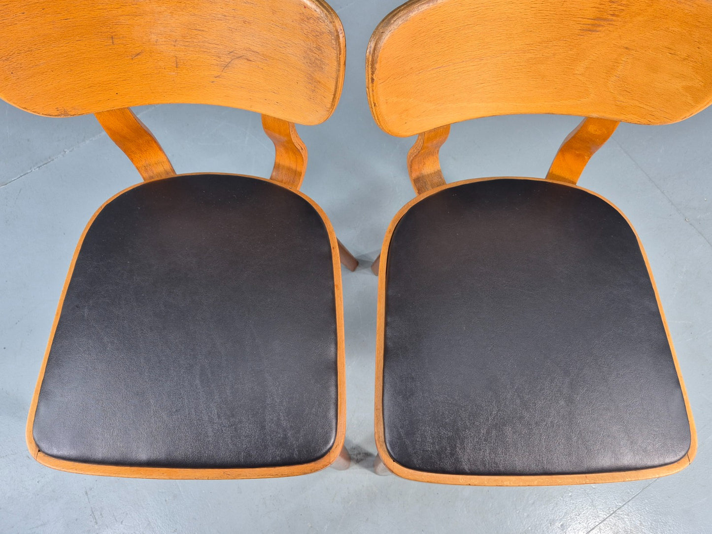 2 Vintage 1960s Dining Chairs with Bentwood Backs Apersite Brand Retro EB12224