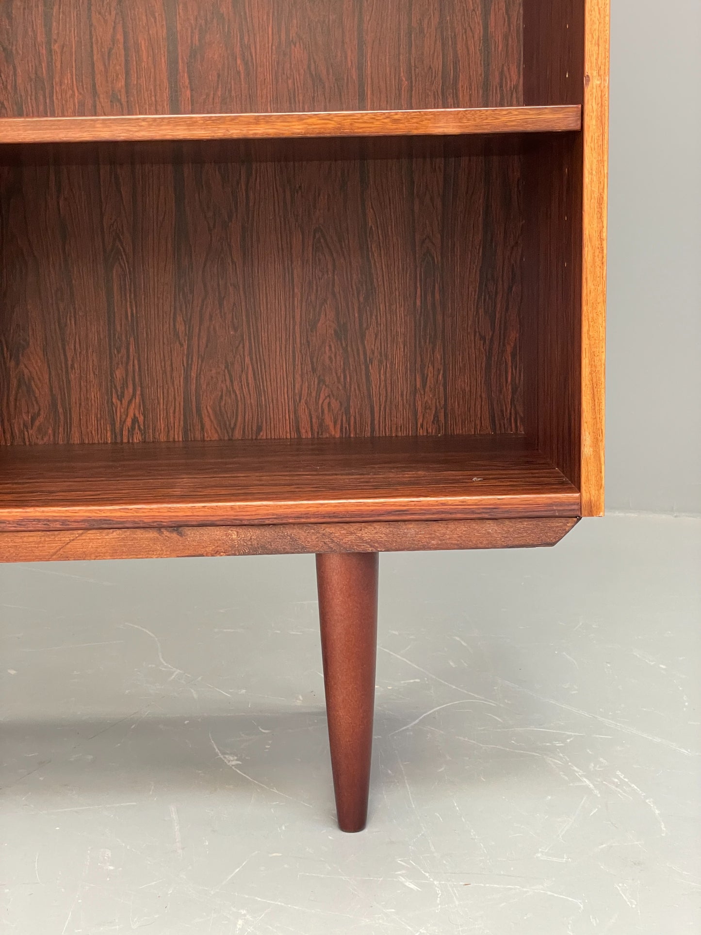 Vintage Danish 1970s Bookcase Mid Century Shelving Retro Darkwood EB12067