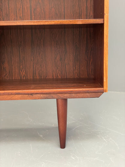 Vintage Danish 1970s Bookcase Mid Century Shelving Retro Darkwood EB12067