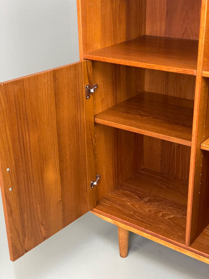 Vintage Teak Cabinet Danish 1970s Retro Mid Century Shelving Cupboard EB12964
