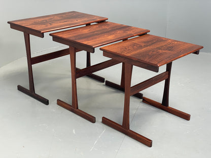 Vintage Danish Nesting Tables By Kai Kristiansen Mid Century 1960s EB12353