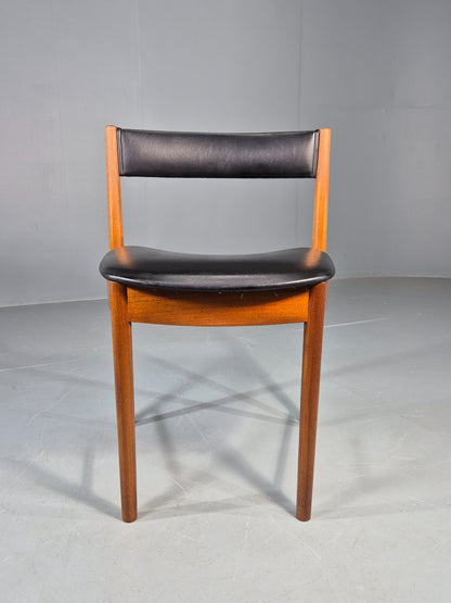 Vintage McIntosh Single Dining Chair Teak Vinyl Roundette Model Retro EB12180