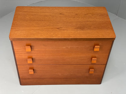 Vintage Teak Chest of Drawers By Stag 1970s Retro Midcentury Bedside EB12924