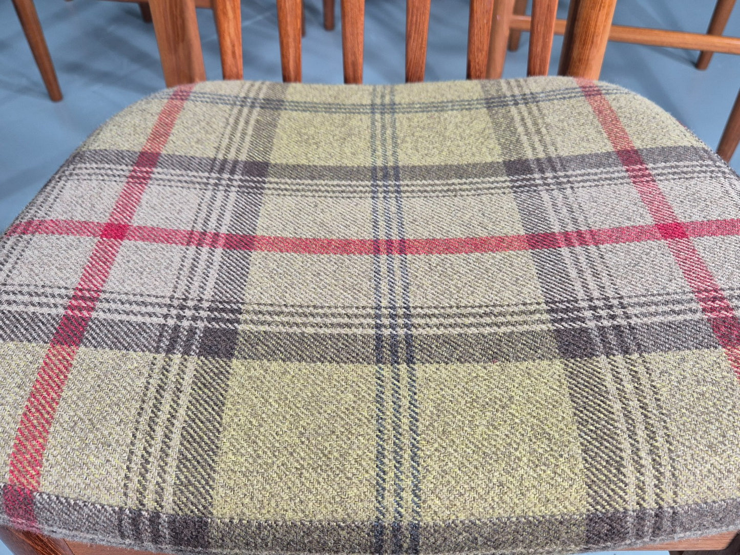 10 Vintage Mid Century Dining Chairs Teak Frame Benny Linden Design 70s EB12165