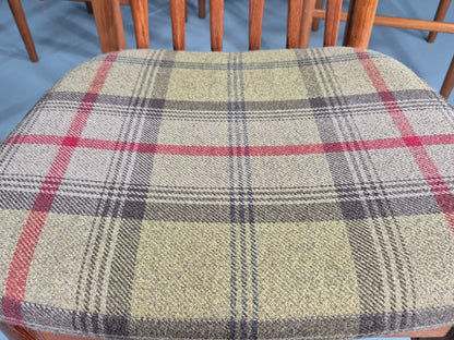 10 Vintage Mid Century Dining Chairs Teak Frame Benny Linden Design 70s EB12165