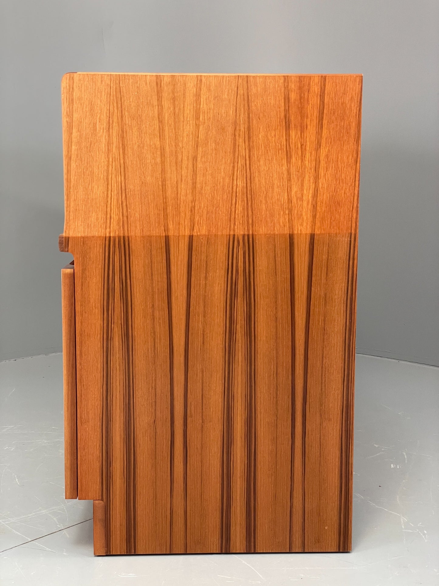 Vintage Teak Media Unit Tv Nathan Squares Design Retro EB11973
