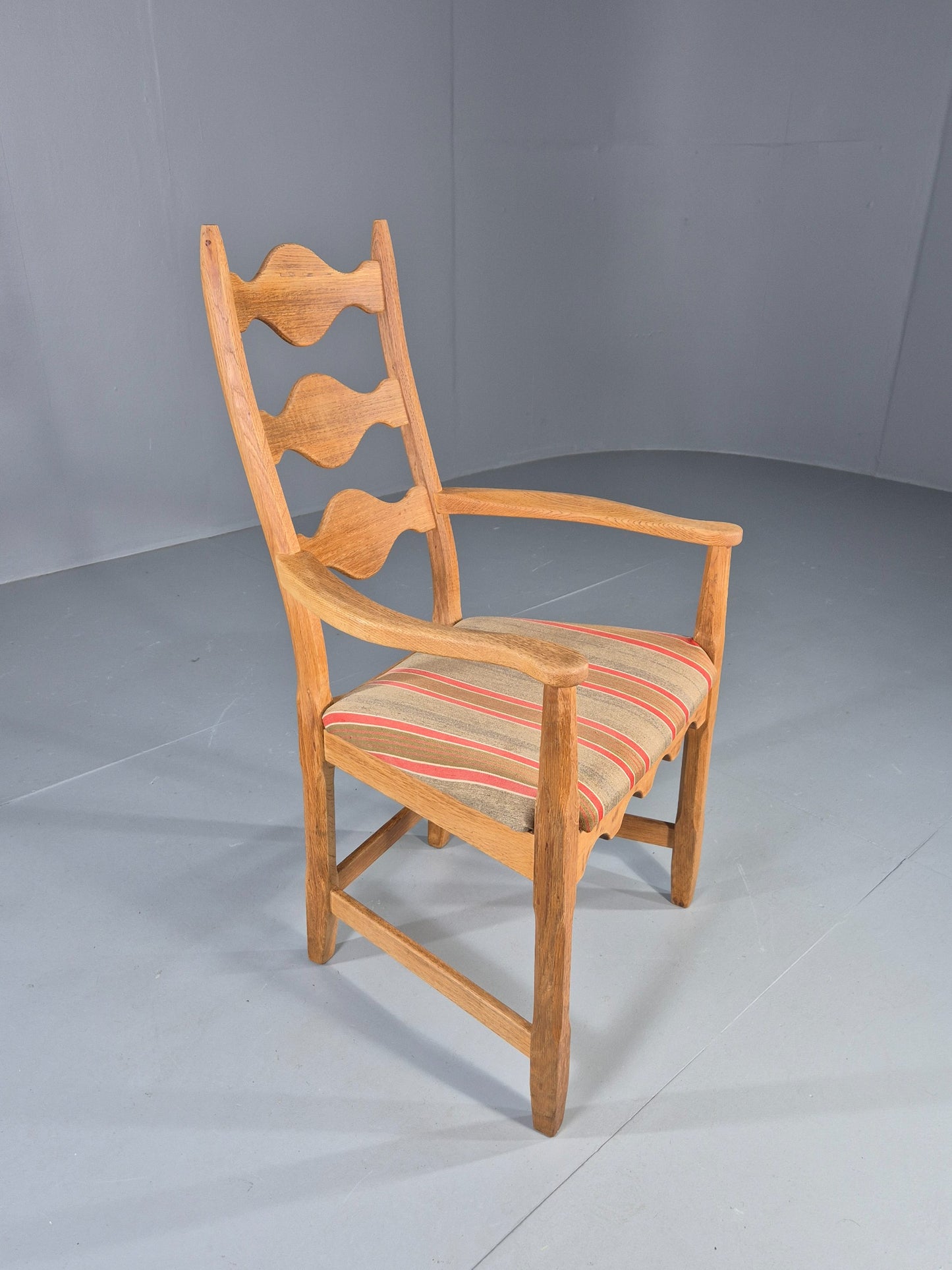 Vintage Henning Kjaernulf Elbow chair 1970s Oak Danish Retro Brutalist  Eb12533