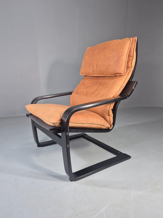 Vintage Leather Ikea Poang Chair 1990s Retro EB13126