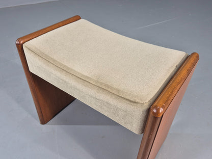 Vintage Teak Footstool 1980s Design Retro  EB12007