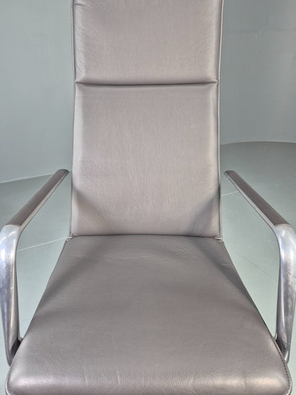 Modern Design Brunner Finasoft Conference Chair Grey Leather EB12997