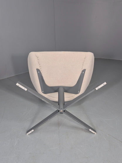 Vintage Swivel Tub Chair Hitch Mylius Modern Design Retro Cream EB12849