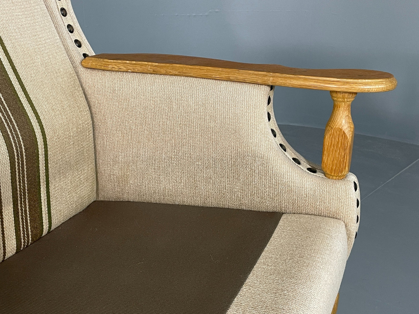 Vintage 3 seater Mid Century Sofa Danish 1970s Kjaernaulf Style Retro EB06713