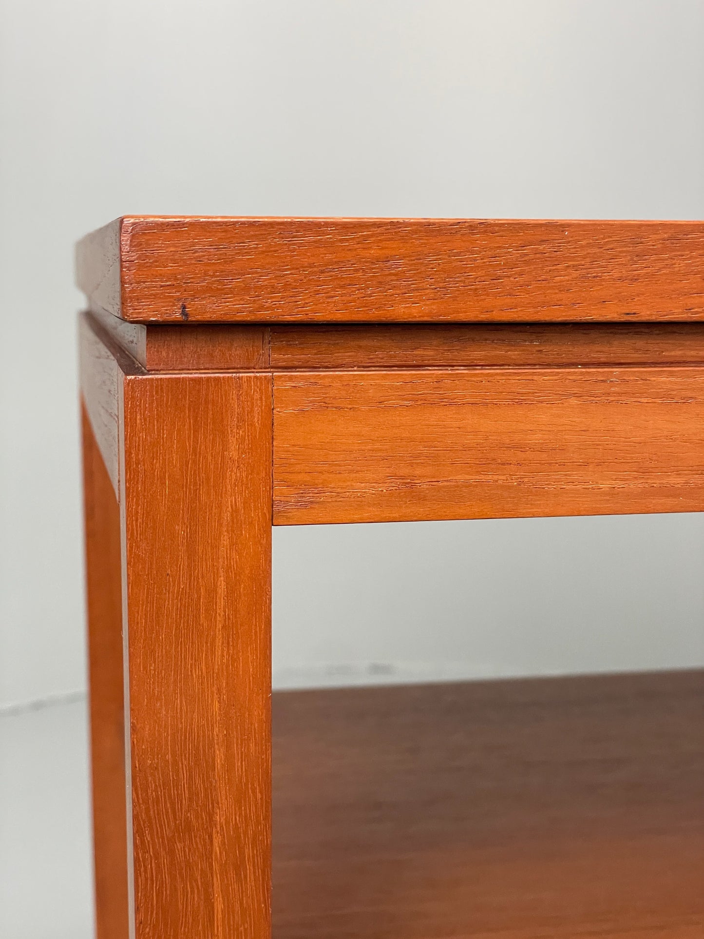 Vintage Side Table Teak 1960s Danish Mid Century Retro Magazine Shelf EB12810