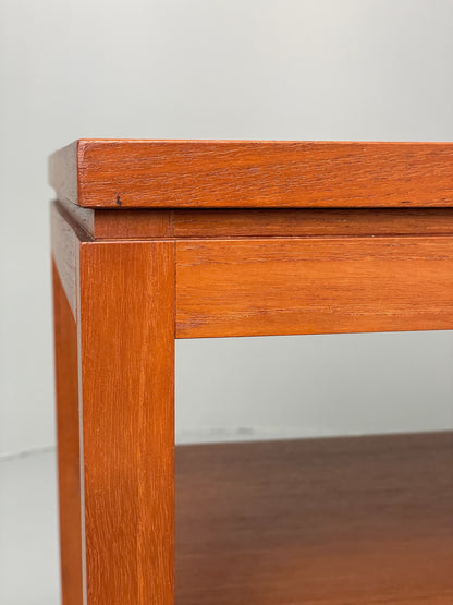 Vintage Side Table Teak 1960s Danish Mid Century Retro Magazine Shelf EB12810
