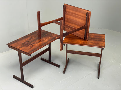 Vintage Danish Nesting Tables By Kai Kristiansen Mid Century 1960s EB12353