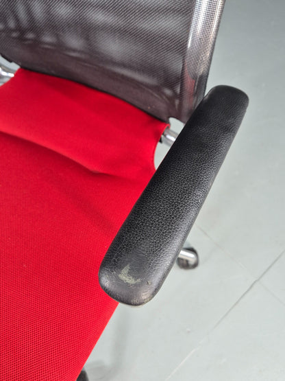 Vintage Vitra Media Office Chair Red and Black EB12246
