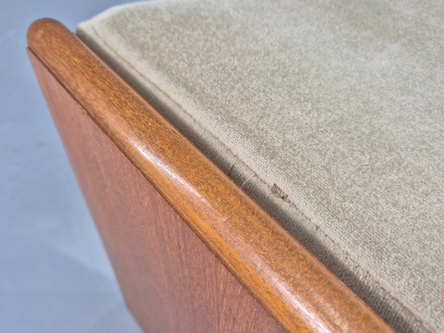 Vintage Teak Footstool 1980s Design Retro  EB12007