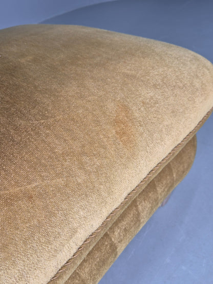 Vintage Danish Cocktail Chair 1930s Gold Velour on Fluted Legs  EB12680